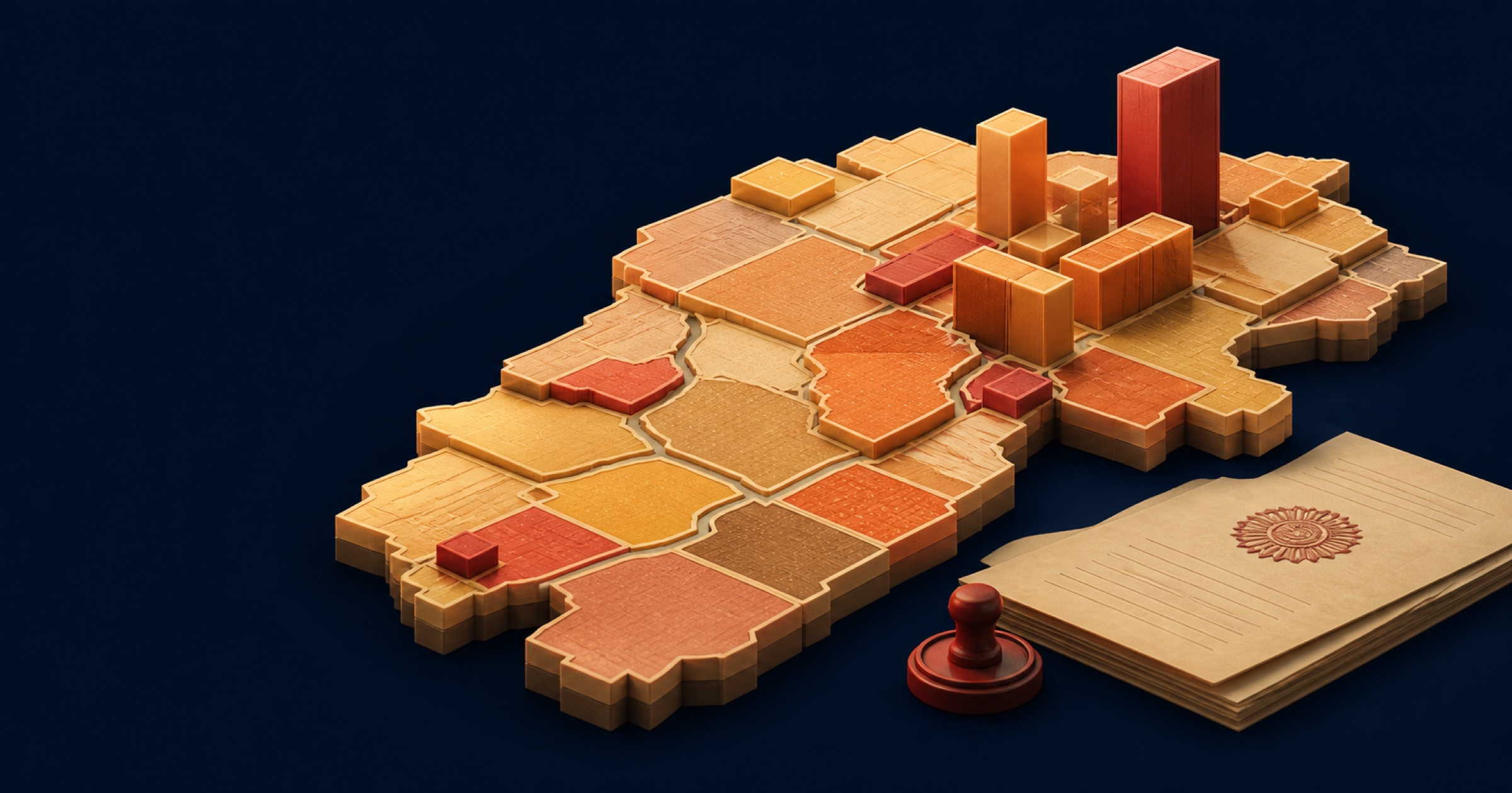Andhra Pradesh land parcels and government market value explorer illustration